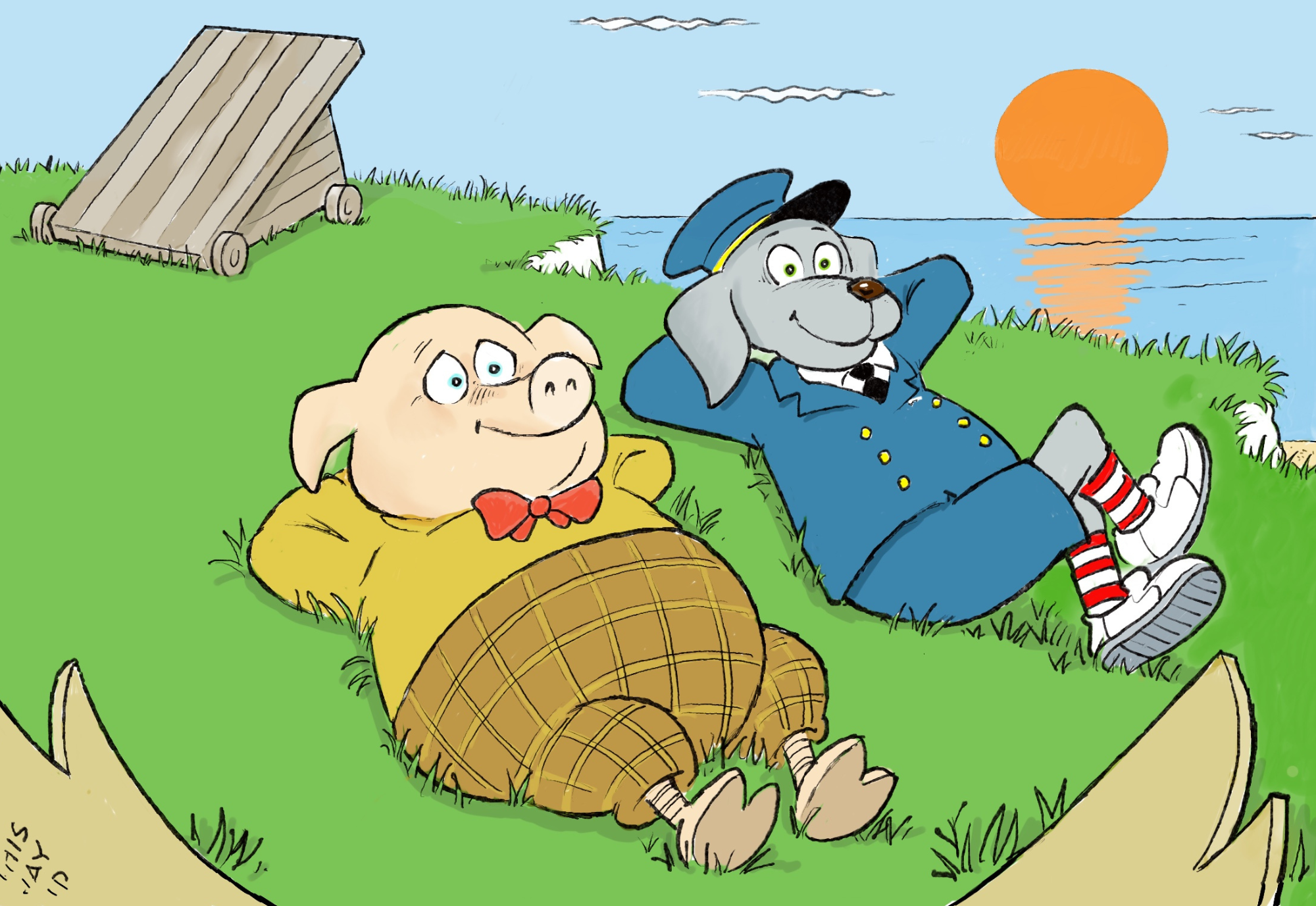 Penelope and friends encouraging Twitchy