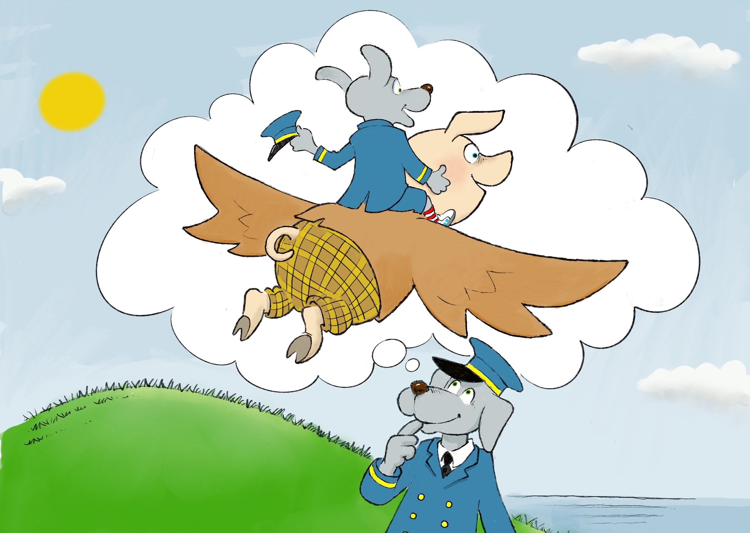 Doubting Debbie with a coffee mug